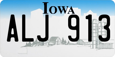 IA license plate ALJ913