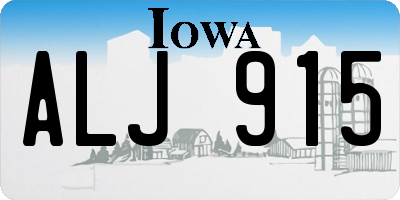 IA license plate ALJ915