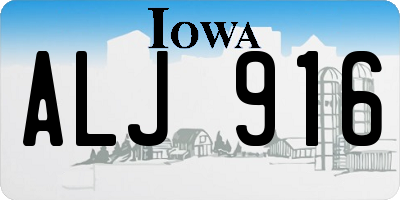IA license plate ALJ916