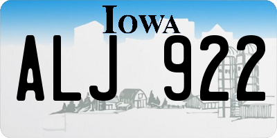 IA license plate ALJ922