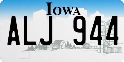 IA license plate ALJ944