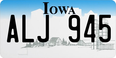 IA license plate ALJ945