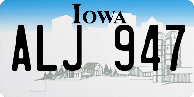IA license plate ALJ947