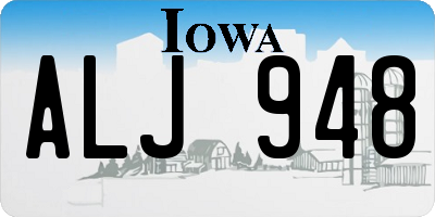 IA license plate ALJ948