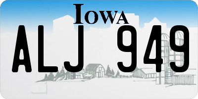 IA license plate ALJ949