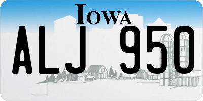 IA license plate ALJ950