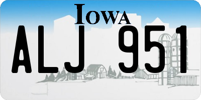 IA license plate ALJ951