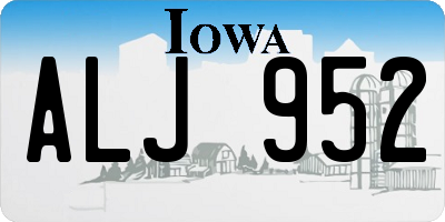 IA license plate ALJ952