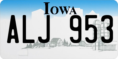 IA license plate ALJ953
