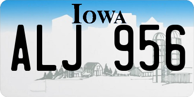 IA license plate ALJ956