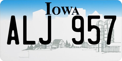 IA license plate ALJ957