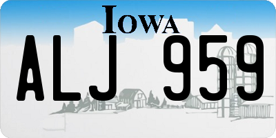 IA license plate ALJ959