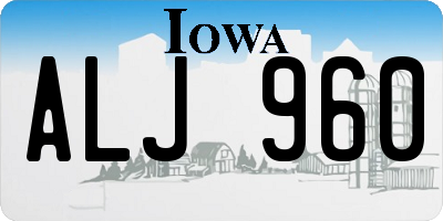 IA license plate ALJ960