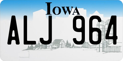 IA license plate ALJ964
