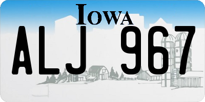 IA license plate ALJ967