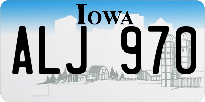 IA license plate ALJ970