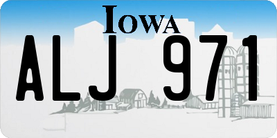 IA license plate ALJ971