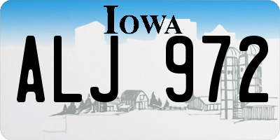 IA license plate ALJ972