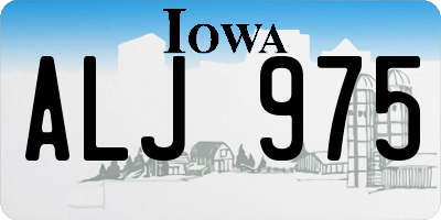 IA license plate ALJ975