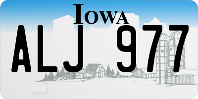 IA license plate ALJ977