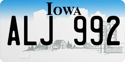 IA license plate ALJ992