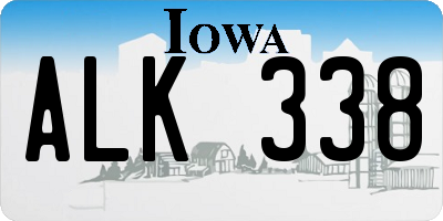 IA license plate ALK338