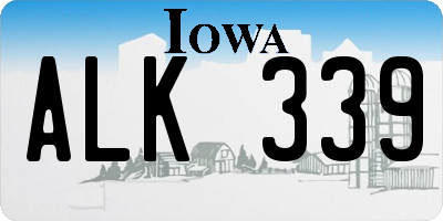 IA license plate ALK339