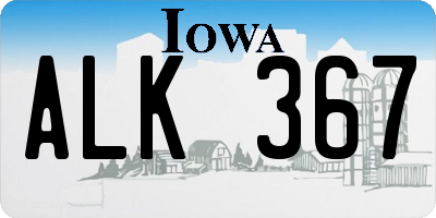 IA license plate ALK367