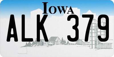IA license plate ALK379