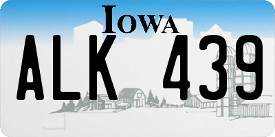 IA license plate ALK439