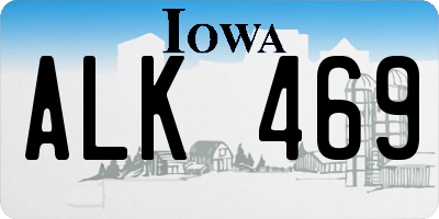 IA license plate ALK469