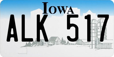 IA license plate ALK517