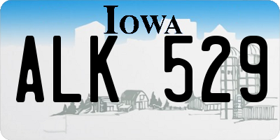 IA license plate ALK529