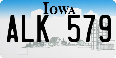 IA license plate ALK579