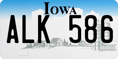 IA license plate ALK586