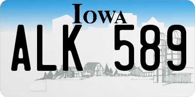 IA license plate ALK589