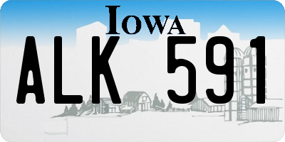 IA license plate ALK591