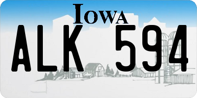 IA license plate ALK594