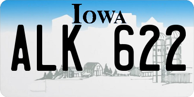 IA license plate ALK622