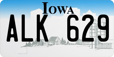 IA license plate ALK629