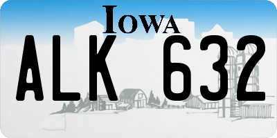 IA license plate ALK632