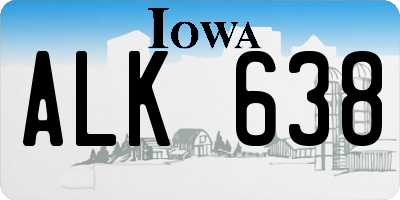 IA license plate ALK638