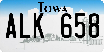 IA license plate ALK658