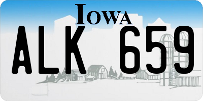 IA license plate ALK659