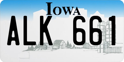 IA license plate ALK661