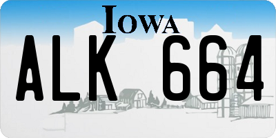 IA license plate ALK664