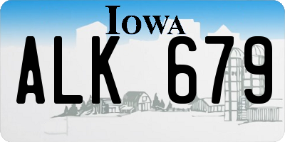 IA license plate ALK679