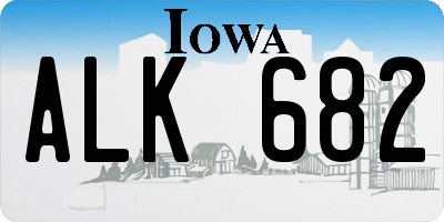 IA license plate ALK682