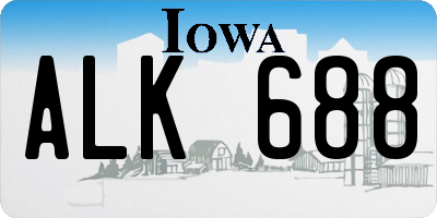 IA license plate ALK688