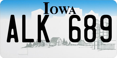 IA license plate ALK689